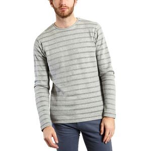 Knowledge Cotton Apparel Mens Striped Organic Cotton Sweatshirt XX-Large Gray